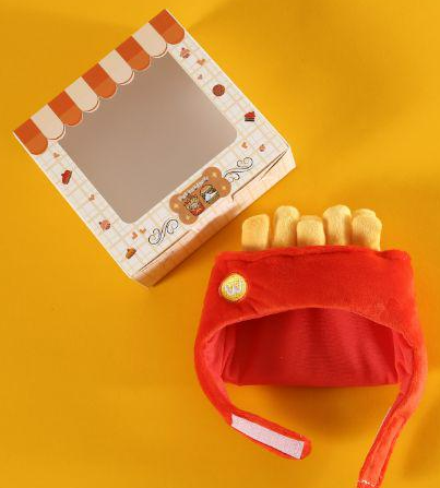ペット用 フライドポテトキャラクターかわいい帽子（フライポテ帽子 箱入り）