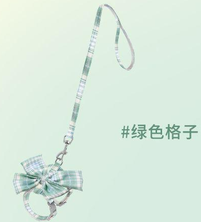 リボンJK風ペットリード（緑色Ｓ）