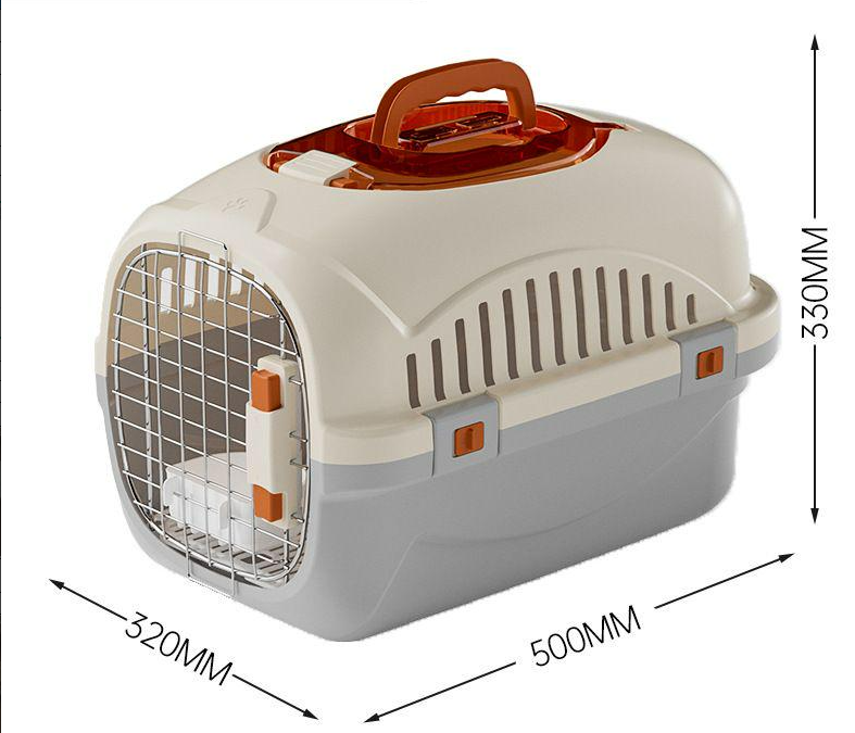猫用航空箱 （白灰色天窓タイプ）