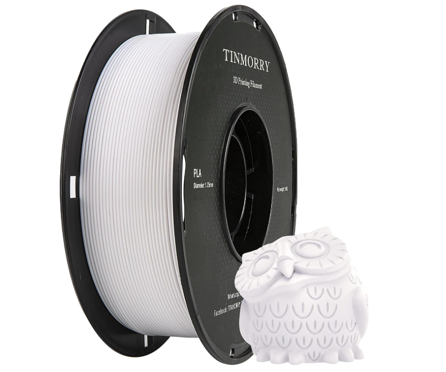 PLA フィラメント,【TINMORRY】3dプリンタ用造形材料, 3dプリンター フィラメント 1.75mm 1Kg シグナルホワイト (3D Printer Filament Cool White)