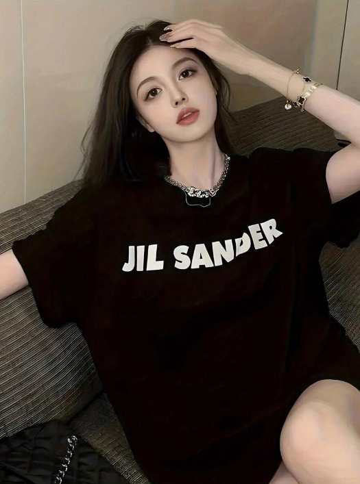 200g純綿Tシャツ2025年夏レディース新作半袖純綿ホリデー柄半袖丸首カップル着用小シャツトップス