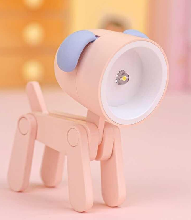 ミニLEDスタンド、かわいい小さな携帯スタンド、アイデア犬の形のナイトライト、携帯型の小さなスタンド、読書台の調節ができる小さなライト、誕生日プレゼント、寝室のインテリア