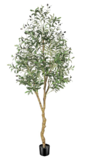 FEELEAD 人工観葉植物  オリーブの木183cm　室内用　フェイクグリーン　お手入れ不要　おしゃれなインテリアグリーン　フェイクオリーブの木　リビング　オフィス　造花