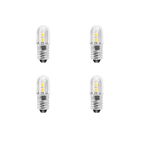 4個セット E10 口金サイズ LED豆電球 6V対応 5LED 1W (6V)