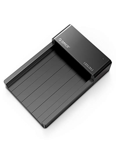 ORICO 3.5インチ HDDケース 取り替え簡単 USB3.0接続 16TB対応 高放熱 ハードディスクケース 2.5インチ/3.5インチ 両対応 開放式設計 HDDドック 工具不要 SATA3.0 ドライブケース SSDケース 電源アダプター付 グラック 6518US3-BK