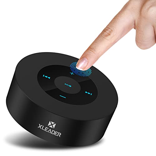 【LEDスマートタッチ】Bluetooth スピーカー XLeader SoundAngel 5W ブルートゥース スピーカー 15時間連続再生/防水ケース付属/内蔵マイク/MicroSDカード/小型携帯/強化された低音/多言語取扱説明書 (ブラック)