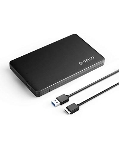 ORICO 2.5インチ HDDケース USB3.0 SSDケース SATA3.0 ハードディスク ケース UASP対応 5Gbps高速 9.5mm / 7mm 厚両対応 4TBまで 工具不要 指紋防ぐ 2577U3