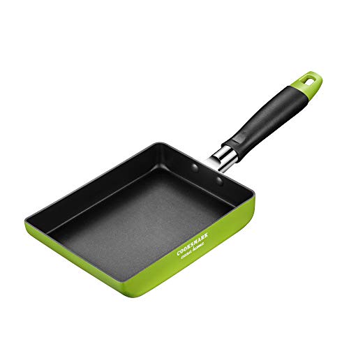 ＣＯＯＫＳＭＡＲＫ 卵焼き フライパン 13×18cm IH対応オール熱源対応 玉子焼き器 お弁当用 エッグパン フッ素加工 グリーン