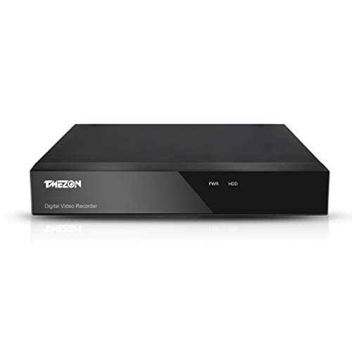 TMEZON 防犯録画機 AHD防犯レコーダー ビデオレコーダー H.264デジタルレコーダー 1080N/1080P AHDのDVR/NVR/HVR防犯レコーダー CVBS/AHD/CVI/TVIカメラに対応 混用できません　スマートフォン遠隔監視機能 モーション検出 録画機能搭載 家族共有 メール警報 Ipad/iPhone/Android スマートフォン対応 (4CH 1080N HDDなし)