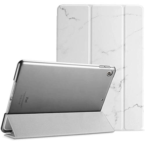 ProCase (プロケース) iPad 10.2ケース iPad 第9世代 2021 / iPad 第8世代 2020/ iPad 第7世代 2019用ケース スリムスタンド ハードバックシェル スマートカバー保護ケース iPad 10.2インチ用 ホワイトマーブル