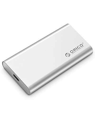 ORICO mSATA SSDケース USB-C 接続 SSD変換ケース MSATA3.0ケース UASP対応 SSD外付けケース TRIM指令 5Gbps 高速転送 超miniサイズ 外付けドライブケース アルミ製 シルバー