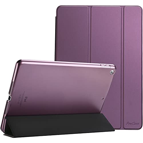 ProCase iPad 9.7インチケース 2018 iPad 第6世代ケース／2017 iPad 第5世代ケース - 超薄型軽量スタンドケース 半透明・つや消し背面 スマートカバー Apple iPad 9.7インチ用 iPad 9.7