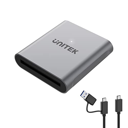 CFast カードリーダー Unitek USB 3.1 Gen1 USB C CFast 2.0 カードリーダー ポータブル アルミニウム CFast メモリーカード アダプター Thunderbolt 3ポート接続対応 SanDisk/Lexar/Transcend/Sonyカード対応