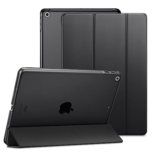 ESR iPad 第6世代 ケース 9.7インチ ipad ケース 第6/5世代通用(2018/2017モデル) 指紋防止 三つ折りスタンド 薄型 軽量 傷防止 耐衝撃 ハードカバー ブラック