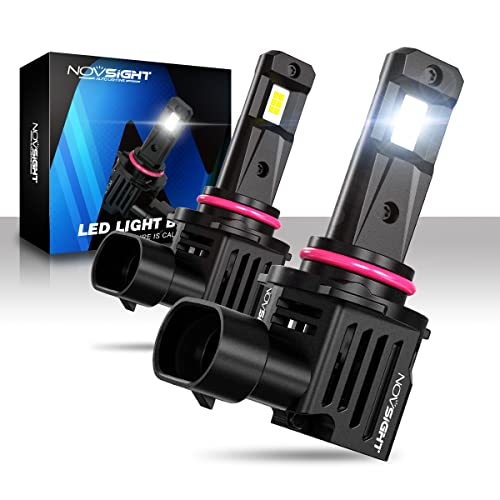 NOVSIGHT HB3 55W 12000LM 6500K 無極性 LEDヘッドライト新車検対応 高品質LEDチップ搭載 高輝度 DC9-32V 360°発光 2年保証 2個セット