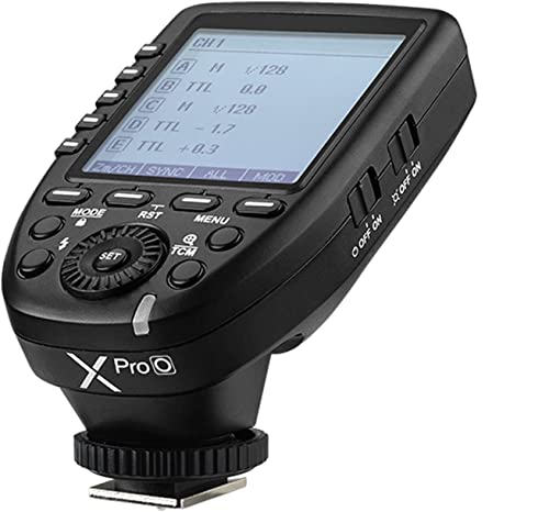 【正規品 技適マーク付き日本語説明書付】Godox Xpro-O 送信機 TTL 2.4Gワイヤレスフラッシュトリガー 高速同期 1/8000s 大画面 LCD スクリーントランスミッタ 互換性 Olympus Panasonic カメラ用 [並行輸入品]