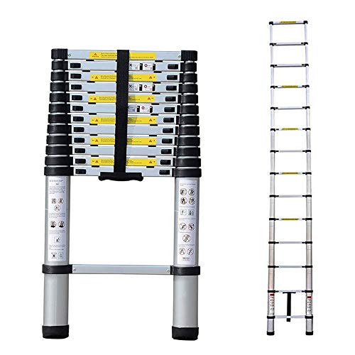 Easy tool伸縮はしご 最長6.2m 耐荷重150kg 伸縮梯子 折り畳み 軽量 多機能アルミはしご 日本語説明書 自動ロック スライド式 アルミ 室内室外両用 梯子 持ち運び便利 (6.2m)