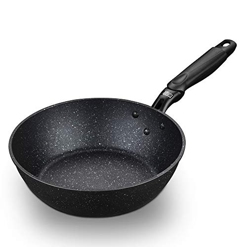 ＣＯＯＫＳＭＡＲＫ 炒め鍋 深型 フライパン 28cm IH対応オール熱源対応 フッ素加工 ブラック