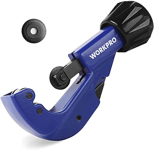 WORKPRO パイプカッター 切断能力3～32mm 亜鉛合金ボディー 合金鋼ブレード 硬度HRC58 替刃1枚内蔵 面取りブレード付き 銅・アルミ・塩ビ管対応可能