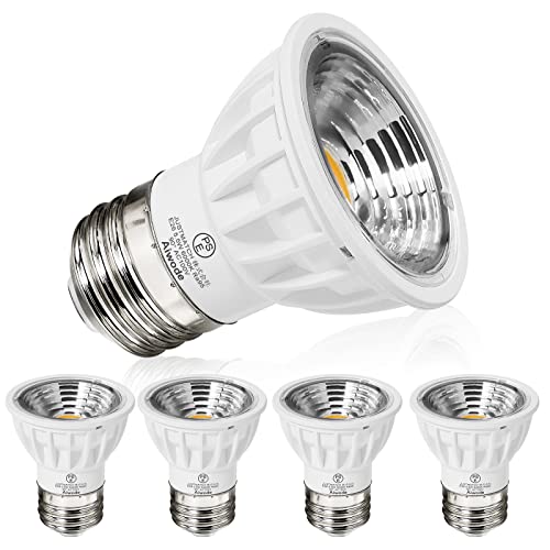 Aiwode 5.5W LED電球、昼光色6000K、E26口金ハロゲン電球50-60W形相当LEDスポットライト、圧倒的の演色性Ra95 長寿命JDR50の代替品消費電力5.5W 非調光 広配光タイプ90度、明るさ550lm (5個セット)。