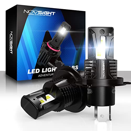 NOVSIGHT 正規品 業界最新型初モデル H4 Hi/Lo 80W 15000LM 無極性 H4 Hi/Lo LEDヘッドライト 6500K 新車検対応 高品質LEDチップ搭載 高輝度 DC9-32V 360°発光 2年保証 2個セット