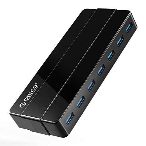 ORICO 7-in-1 USB-C ドッキングステーション USB C ハブ セルフパワー Type-C Dock Apple M1チップに適応可能 12V2A電源アダプタ付き 5Gbps転送速度 1m延長コード付き Ｈ7928