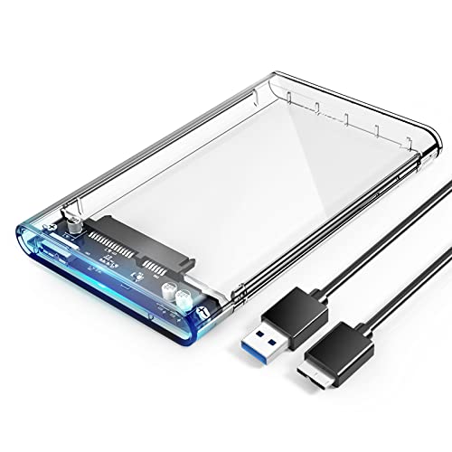 ORICO 2.5インチ HDD / SSD ケース USB3.0 ハードディスクケース UASP対応 5Gbps転送 4TB（9.5mm以下）まで対応 静電気防止 PC材料 透明な 外付け SATA3.0 ドライブ ケース 2139U3