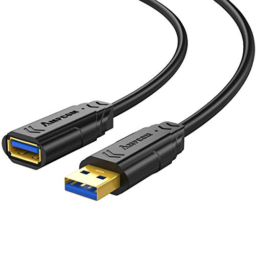 AMPCOM USB延長ケーブル 0.5M タイプA オスメス usb 延長コード (a - a) usb3.0 5Gbps高速データ転送 USBケーブル 金メッキコネクタ 延長コード メスオス