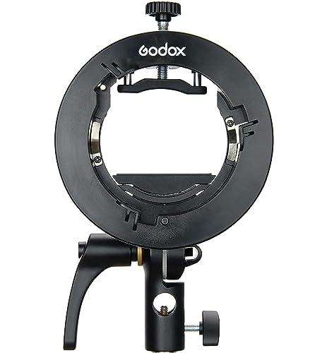 Godox S2 フラッシュSタイプブラケット ボーエンズマウント付き Godox V1、 AD200ProなどのラウンドヘッドフラッシュシリーズおよびAD400Pro 、AD200 、V860II 、TT685、 TT600、 TT350シリーズスピードライト対応 方向調整可能なハンドル [並行輸入品]