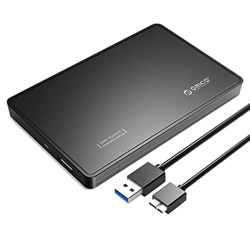 ORICO USB3.0接続 2.5インチ HDDケース 外付け ドライブケース SATA3.0 対応 SSDケース ハードディスクケース 4TBまで 7mm/9.5mm ツール不要 簡単着脱 ブラック 2588US3