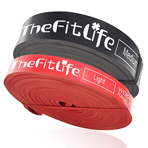 TheFitLife トレーニングチューブ 筋トレチューブ 懸垂チューブ (レッド+ブラック)