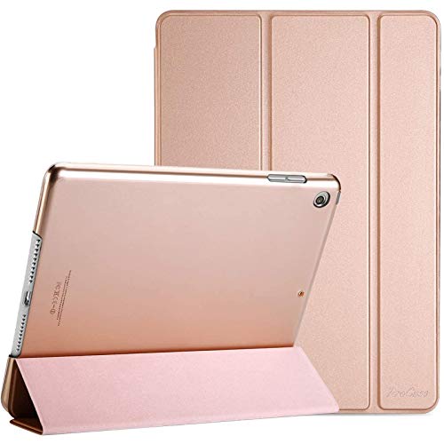 ProCase (プロケース) iPad 10.2ケース iPad 第9世代 2021 / iPad 第8世代 2020/ iPad 第7世代 2019用ケース スリムスタンド ハードバックシェル スマートカバー保護ケース iPad 10.2インチ用 ローズゴールド