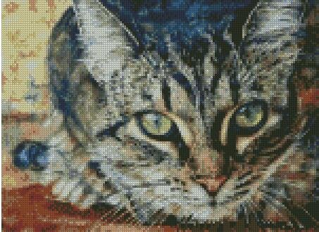 I see you,cat counted cross stitch kits 14 ct, 見つけました,猫 クロスステッチキット150x110 ポイント、37x20cm クロスステッチ