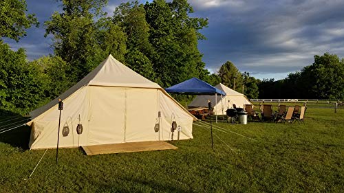 Cozy house bell tent 10人用大型屋外用防水コットンキャンバスオールシーズンズキャンプテント