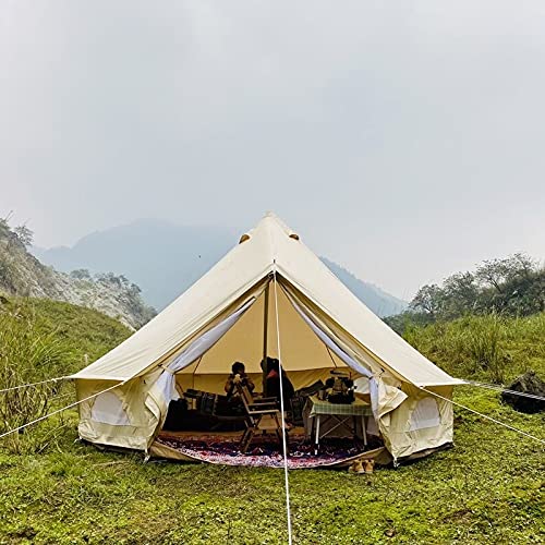 贅沢な防水綿のキャンバスの家族のキャンプテントキャンプ場のホテルのテントBell Tent (Cotton Canvas Tent, 直径6メートル)