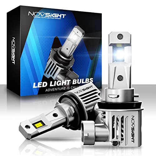 NOVSIGHT HB3 LEDヘッドライトホワイト HB3 80W 15000LM 無極性 新車検対応 切れのいいカットライン 高品質LEDチップ搭載 高輝度 6500K DC9-32V 360°発光 2個セット