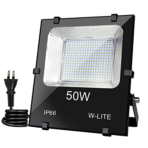 Depuley led 投光器 50w 作業灯led ライト 灯光器 4000LM 高輝度 昼光色 PSE適合 IP66 屋外 防水 100V対応 フラッドライト ガレージ 看板灯 集魚灯 省エネ 駐車場 庭園 アース付きプラグ ナイター 野外 BBQ キャンプ 180°角度調整機能 1.5コード 防犯 防災 舞台照明 景観照明 体育館用 倉庫 折り畳み式