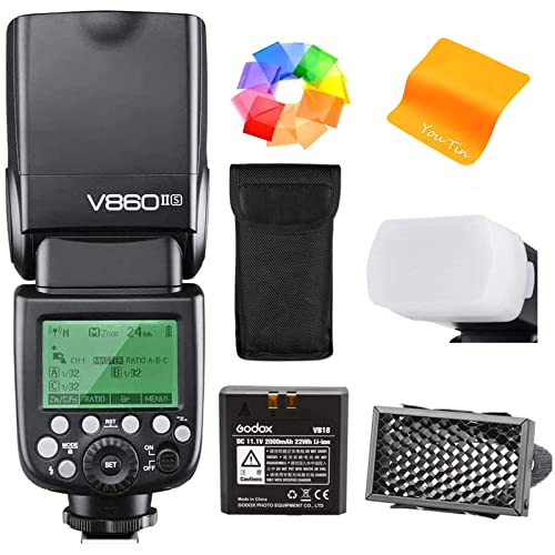 GODOX V860IIS カメラのフラッシュ リチウム電池付き Sony DSLRカメラ用ストロボ GN60 2.4G TTLオートフラッシュ 1/8000s高速同期 [並行輸入品]