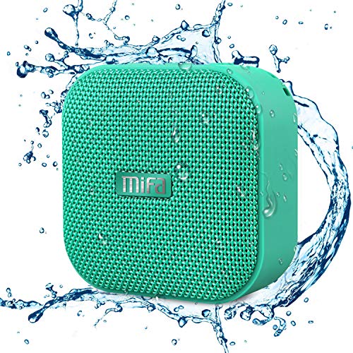 MIFA A1 グリーン Bluetoothスピーカー IP56防塵防水/お風呂/コンパクト/マカロン色で可愛い/完全ワイヤレスステレオ対応/True Wireless Stereo機能でステレオサウンド/12時間連続再生/ハンズフリー通話/Micro SDカード対応/プレゼント/ギフト(グリーン)